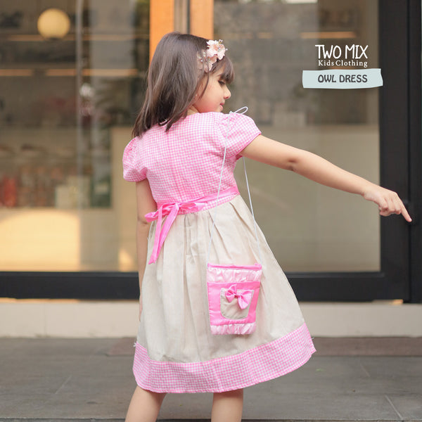 Two Mix - Baju Anak Perempuan Lucu  - Dress Anak Cewek Natal Christmas Free Tas Owl 1-12 Tahun 4079