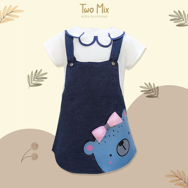 Two Mix Dress Anak 4094