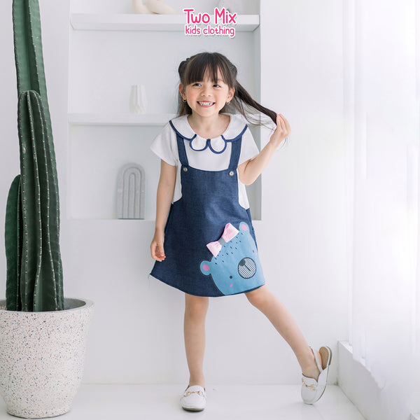 Two Mix Dress Anak 4094