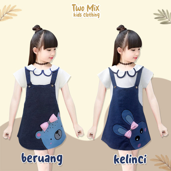Two Mix Dress Anak 4094