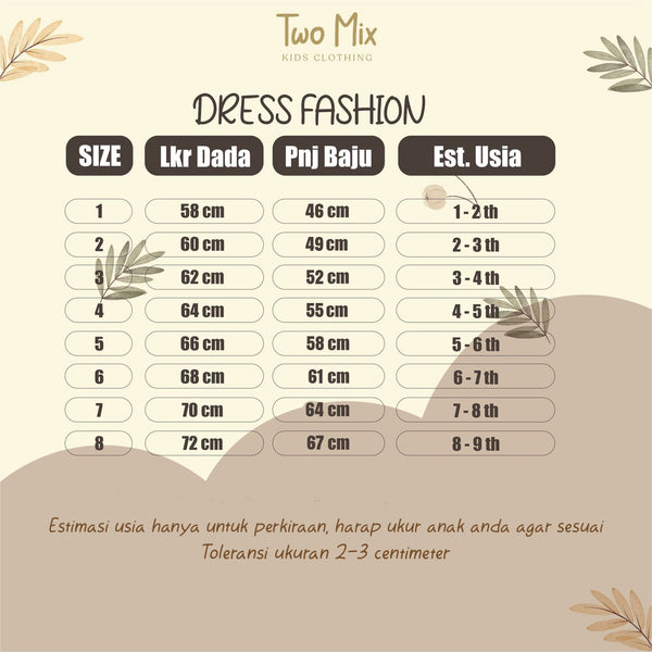 Two Mix Dress Anak 4094