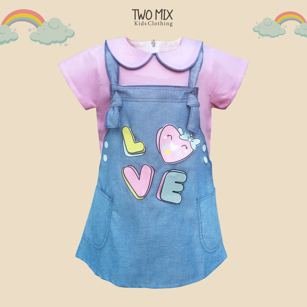 Two Mix - Dress Anak Perempuan Lucu - Baju Anak Cewek Jeans 1-8 Tahun 4137C 4137B