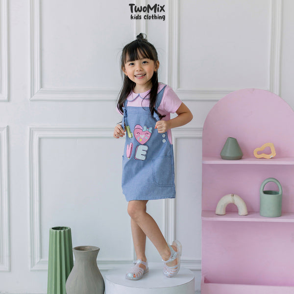 Two Mix - Dress Anak Perempuan Lucu - Baju Anak Cewek Jeans 1-8 Tahun 4137C 4137B