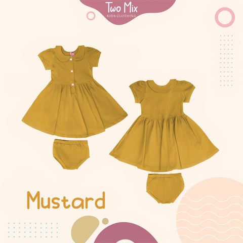Two Mix Short Dress - Dress Bayi Perempuan - Rok Anak Perempuan 0Y - 3Y 4220