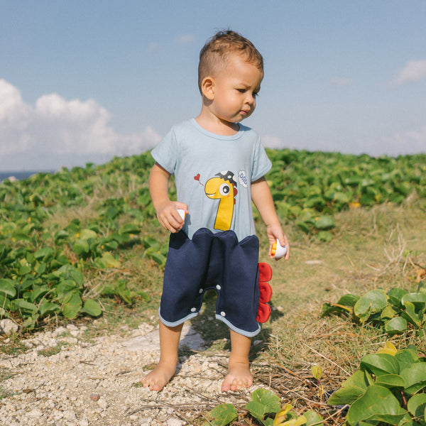 Two Mix Jumper Bayi Unisex Kaos Katun Print Jerapah - Hansop Bayi Lucu 0-2 Tahun 4304