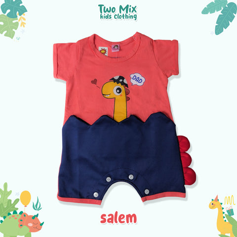 Two Mix Jumper Bayi Unisex Kaos Katun Print Jerapah - Hansop Bayi Lucu 0-2 Tahun 4304