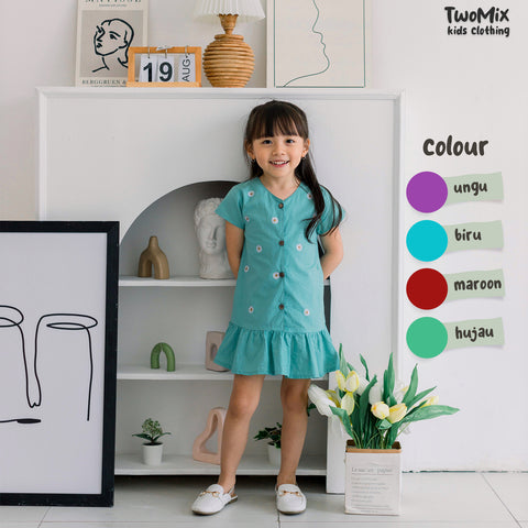 Two Mix - Dress Anak Perempuan Santai Harian 1-8 Tahun 4339