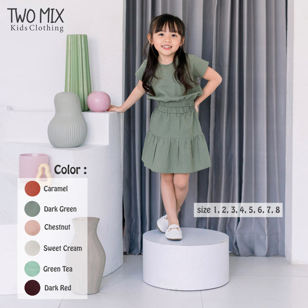 Two Mix - Baju Anak Perempuan Setelan Katun 1-8 Tahun 4361A