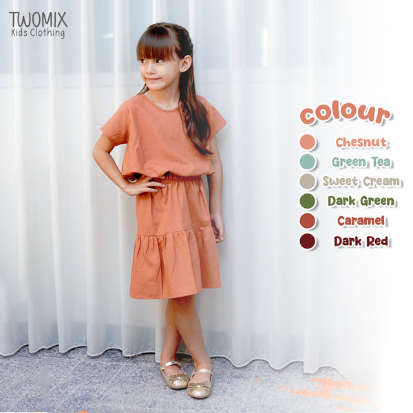 Two Mix - Baju Anak Perempuan Setelan Katun 1-8 Tahun 4361A