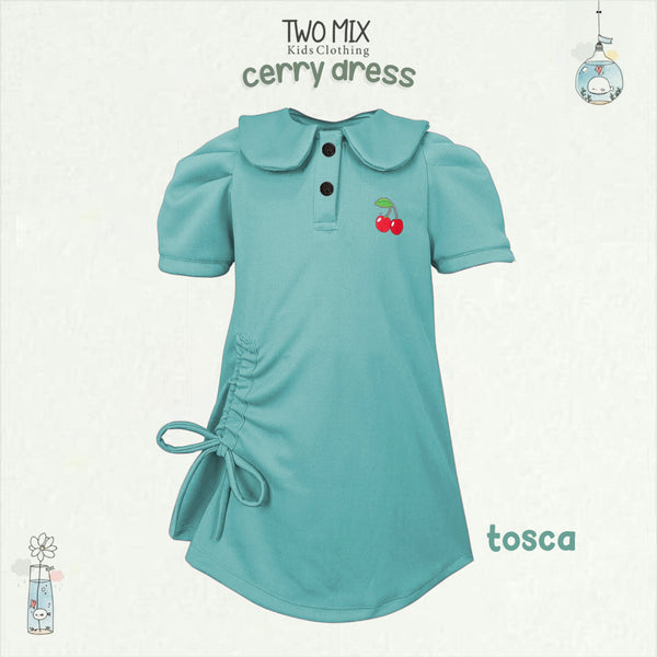 Two Mix - Baju Anak Perempuan Lucu - Cherry Dress Pakaian Anak Cewek 1 2 3 4 5 6 7 8 Tahun 4372B
