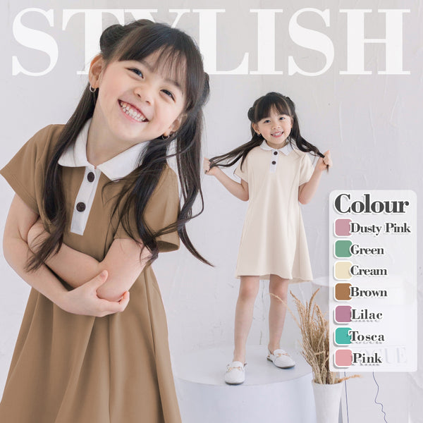 Two Mix - Dress Anak Perempuan - Baju Dress Anak Cewek - Amira Dress 1-8 Tahun 4372