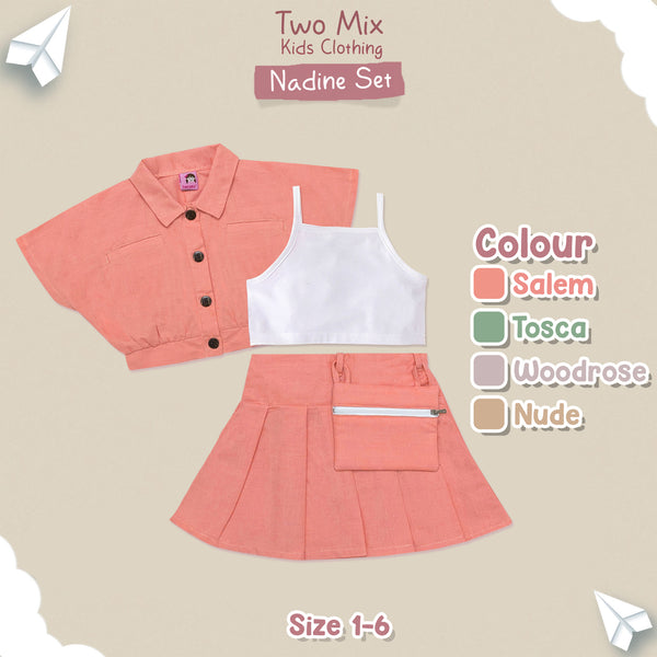 Two Mix - Nadine One Set Baju Setelan Anak Perempuan Lucu 1-6 Tahun 4386