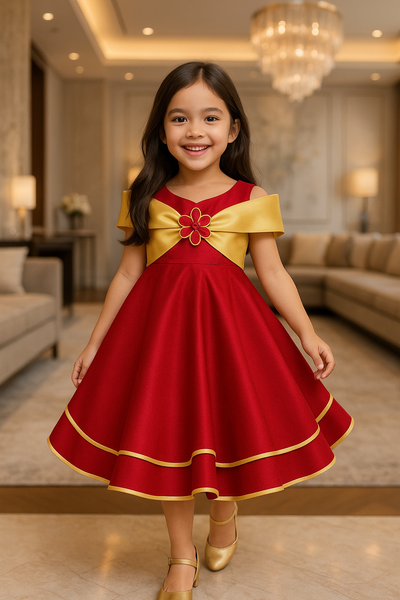Two Mix - Gabriella Dress Imlek Anak Cewek - Gaun Anak Perempuan CNY Collection 1-12 Tahun 4425