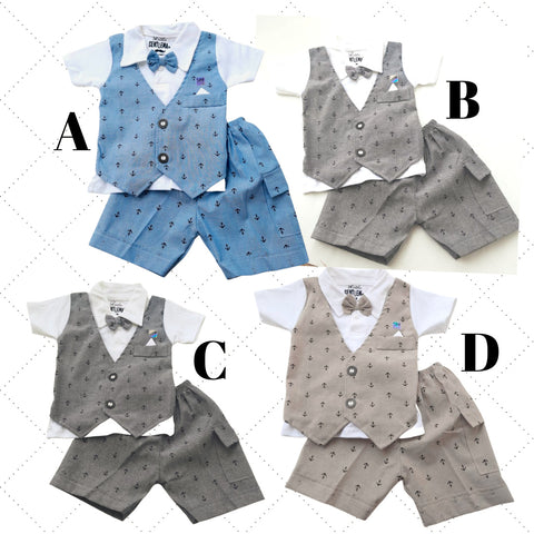 Two Mix Baju Pesta Bayi Laki Laki 0 - 6 bulan dj487