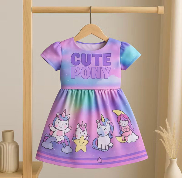 Two Mix - Dress Anak Perempuan - Baju Anak Pony Dress 1-12 Tahun 4368A