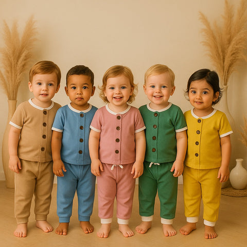 Two Mix - One Set Outfit Setelan Baju Bayi Anak Laki-Laki / Perempuan Celana Panjang 0 6 12 Bulan - 1 2 Tahun 4360B