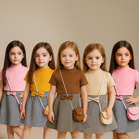 Two Mix - Emilia Setelan Baju Rok Anak Perempuan Gemas + Tas Lucu 1-6 Tahun 4412