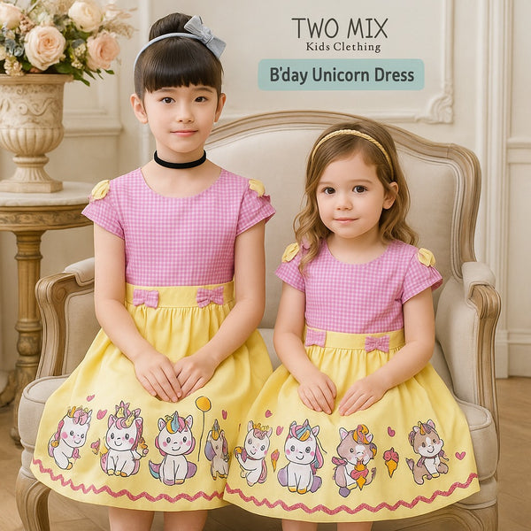 Two Mix - Dress Anak Cewek Unicorn - OOTD Baju Anak Perempuan 1-12 Tahun 4367