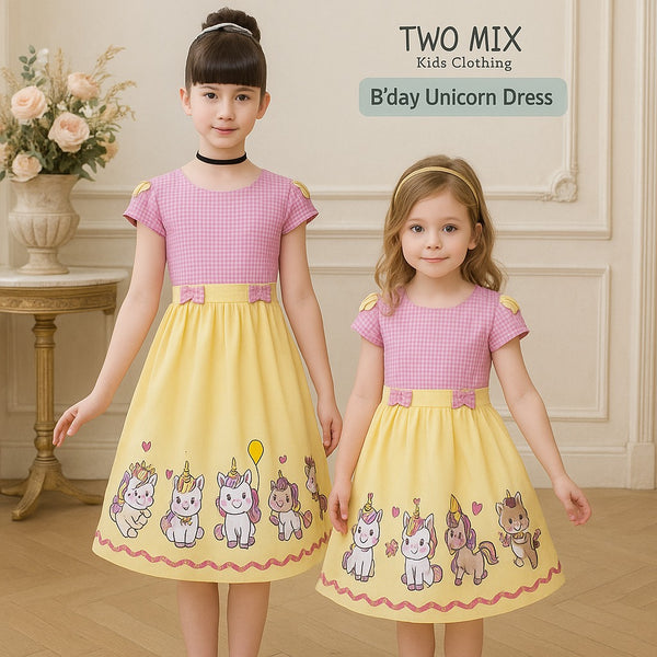 Two Mix - Dress Anak Cewek Unicorn - OOTD Baju Anak Perempuan 1-12 Tahun 4367