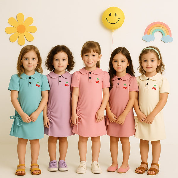 Two Mix - Baju Anak Perempuan Lucu - Cherry Dress Pakaian Anak Cewek 1 2 3 4 5 6 7 8 Tahun 4372B