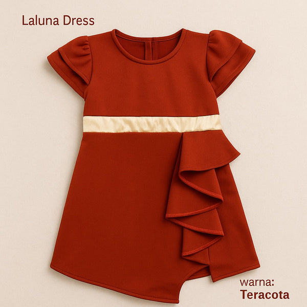 CNY 2024 - Two Mix - Laluna Dress Anak Imlek Perempuan 2024 - Gaun Anak Cewek Lunar Chinese New Year 1-12 Tahun 4390