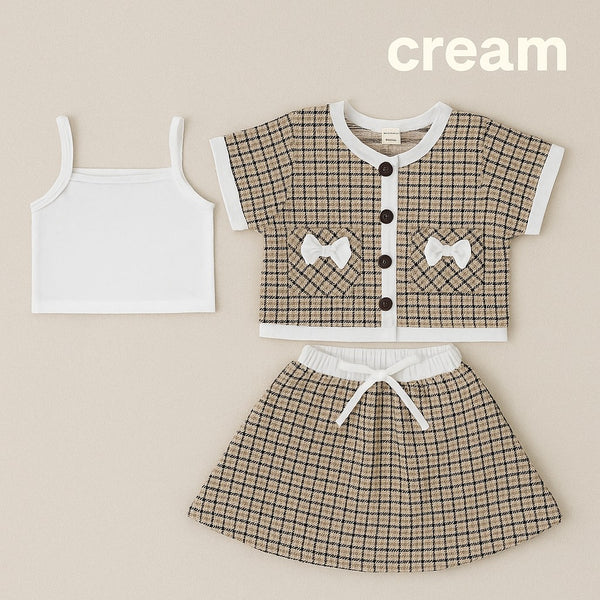 Two Mix - Baju One Set Anak Perempuan - Setelan Anak Cewek Lucu Salur Kaos 1 2 3 4 5 6 7 8 Tahun 4366B