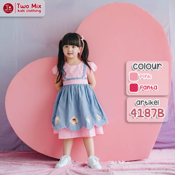 Two Mix - Baju Dress Anak Perempuan Lucu - Outfit OOTD Anak Cewek 1-12 Tahun 4187b