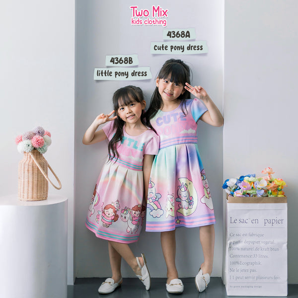 Two Mix - Dress Anak Perempuan - Baju Anak Pony Dress 1-12 Tahun 4368A