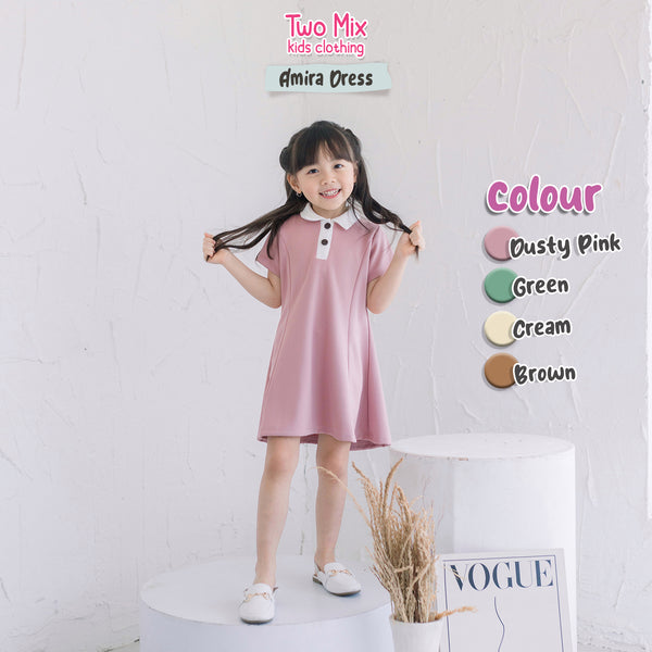 Two Mix - Dress Anak Perempuan - Baju Dress Anak Cewek - Amira Dress 1-8 Tahun 4372
