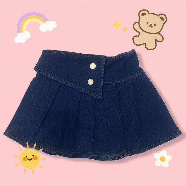 Two Mix - Rok Bawahan Skirt Anak Perempuan Jeans Lucu - Rok Denim Anak Cewek Usia 1-8 Tahun Z01