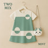 TWO MIX Dress Anak Perempuan Circle + Free Tas Anak Cantik 1-8 tahun 4230