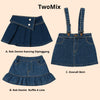Two Mix - Rok Bawahan Skirt Anak Perempuan Jeans Lucu - Rok Denim Anak Cewek Usia 1-8 Tahun Z01