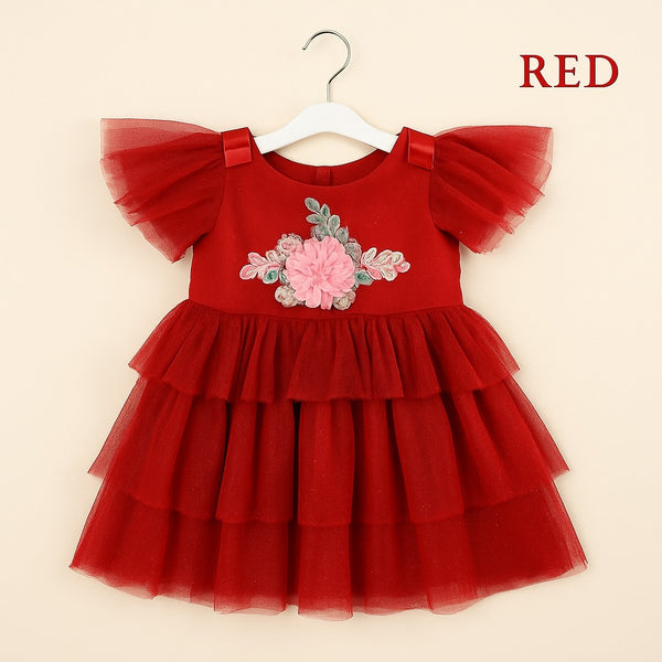 Two Mix - Baju Dress Anak Perempuan Satin Tile Halus 1-8 Tahun Y900