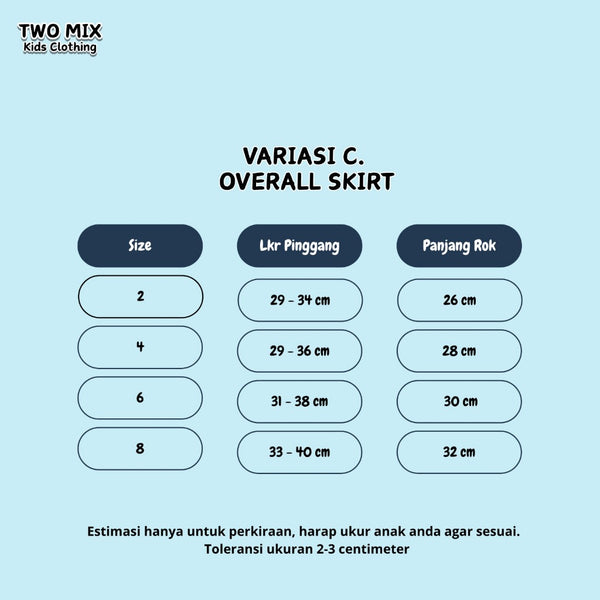 Two Mix - Rok Bawahan Skirt Anak Perempuan Jeans Lucu - Rok Denim Anak Cewek Usia 1-8 Tahun Z01