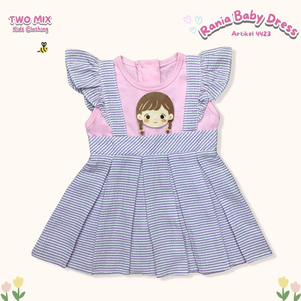 Two Mix - Rania Baby Dress - Dress Bayi Newborn 0-2 Tahun 4423