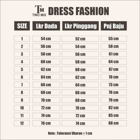 Two Mix - Dress Anak Pesta Perempuan - Gaun Anak Satin Dress 1-12 Tahun Y896