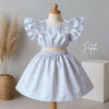 Two Mix - One Set Baby Anak Cewek Korean Style - Setelan Crop Top Mini Skirt 0-4 Tahun Y898