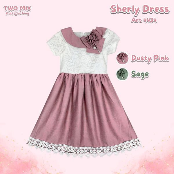 Two Mix - Sherly Dress Anak Cewek 1-12 Tahun 4434