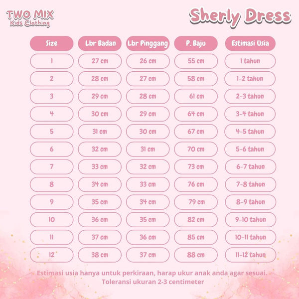 Two Mix - Sherly Dress Anak Cewek 1-12 Tahun 4434