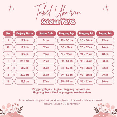 Two Mix - One Set Baby Anak Cewek Korean Style - Setelan Crop Top Mini Skirt 0-4 Tahun Y898