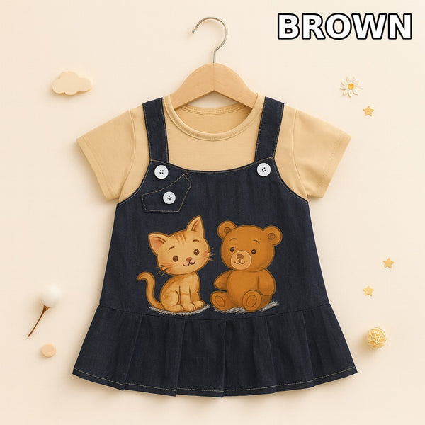 Two Mix - Aurelia Dress Baju Anak Perempuan Kucing Bear Lucu Usia 1-8 Tahun 4442