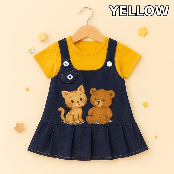 Two Mix - Aurelia Dress Baju Anak Perempuan Kucing Bear Lucu Usia 1-8 Tahun 4442