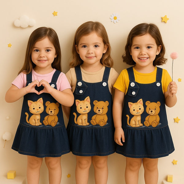 Two Mix - Aurelia Dress Baju Anak Perempuan Kucing Bear Lucu Usia 1-8 Tahun 4442