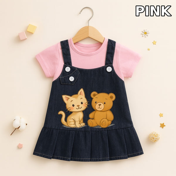 Two Mix - Aurelia Dress Baju Anak Perempuan Kucing Bear Lucu Usia 1-8 Tahun 4442