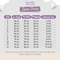 Two Mix - Jenie Baju Dress Anak Cewek Perempuan Lebaran 1-12 Tahun 4394