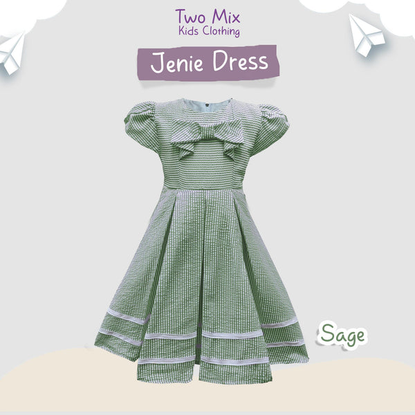 Two Mix - Jenie Baju Dress Anak Cewek Perempuan Lebaran 1-12 Tahun 4394