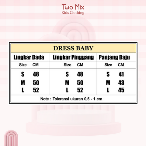 Two Mix Dress Bayi 2942