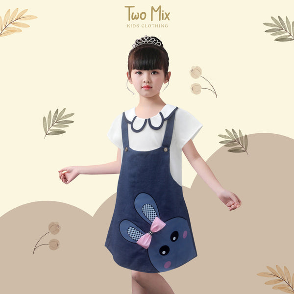Two Mix Dress Anak 4094