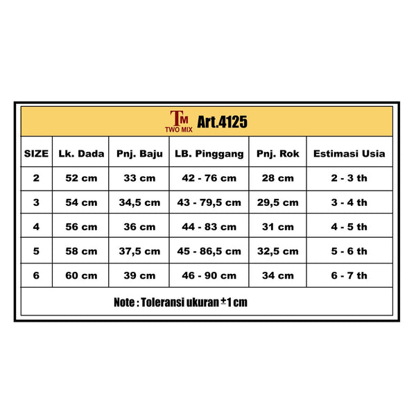 Two mix setelan anak perempuan GRATIS tas lucu usia 1-6 thn 4125