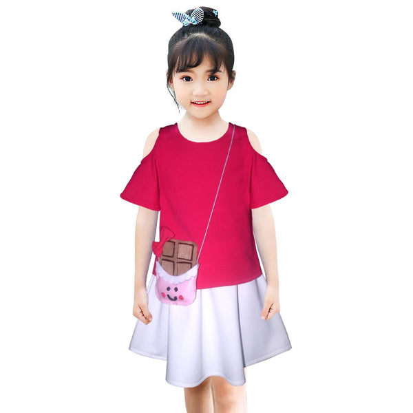 Two mix setelan anak perempuan GRATIS tas lucu usia 1-6 thn 4125